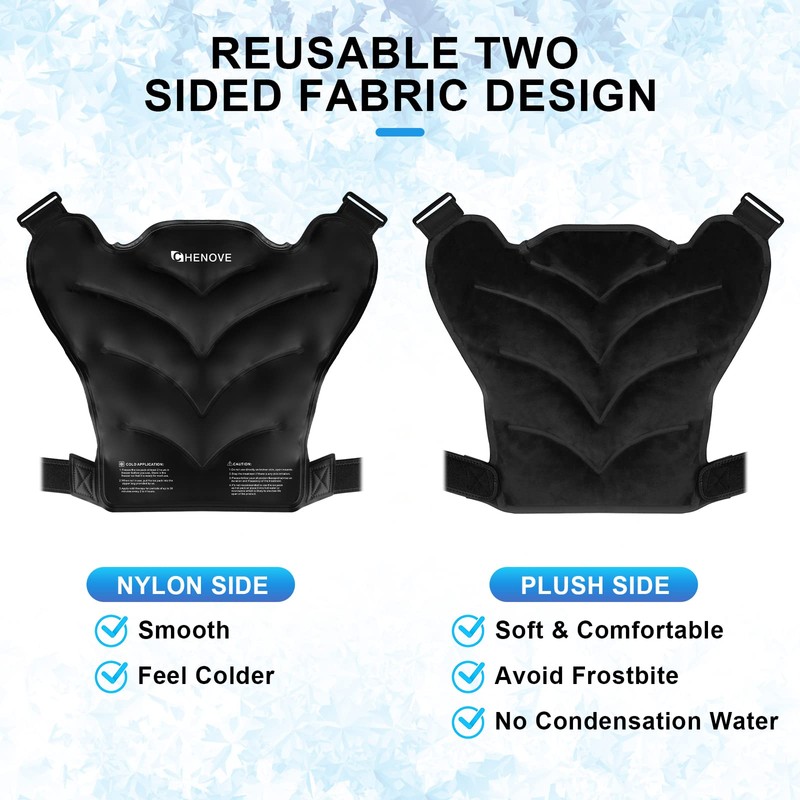 Chenove Ice Pack for Shoulders Upper Back with Strap, Neck