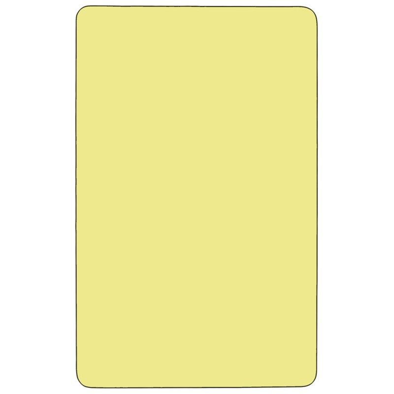 Flash Furniture Wren 24''W x 48''L Rectangular Yellow Thermal Laminate