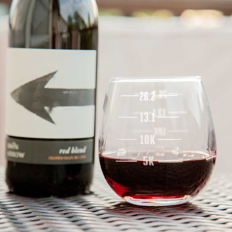 Gone For a Run Running Stemless Wine Glass Runner's Measurements