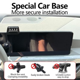 LUNQIN Car Phone Holder for Kia EV9 2024 2025 Auto Accessories Navigation Screen Bracket Interior Decoration Dash Board Mobile Cell Phone Mount