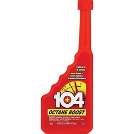 104+ (10406) Octane Boost - Boosts Octane And Cleans injectors To Improve Engine Performance - Improve Gas Mileage - 1 Bottle Treats Up To 18 Gallons, 16 fl. oz.