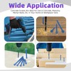 Swpeet 52Pcs 1/4" x 2-1/4" Flat Head Concrete Screw Anchors