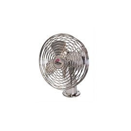 12 Volt Chrome RV 12v Fan Metal RV Cab Fan (2 Speed Settings)