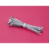 ONLYKXY 200 Pieces White Mini Silicone Cable Ties 0.3 inch