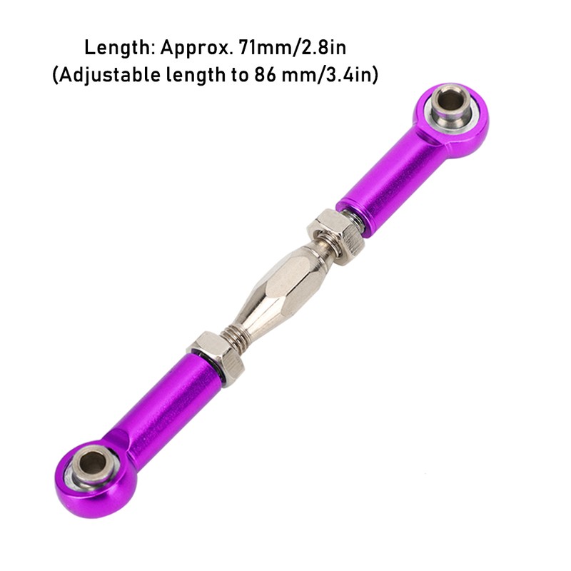6Pcs Aluminum Alloy Adjustable Push RodsTurnbuckle Rod Linkage Accessories for