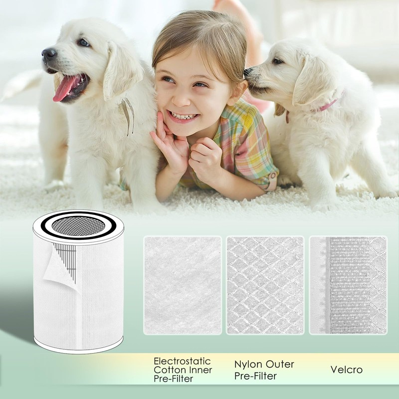 HSIAMEN Pre-Filter Compatible with Levoit LV-H133 Air Purifier Replacement Filter,