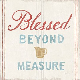 Thirstystone Blessed Beyond Measure Decorative Heat Tolerant Ceramic Stone Trivet 7.9" Square Protective Cork Backing, Easily Wipes Clean