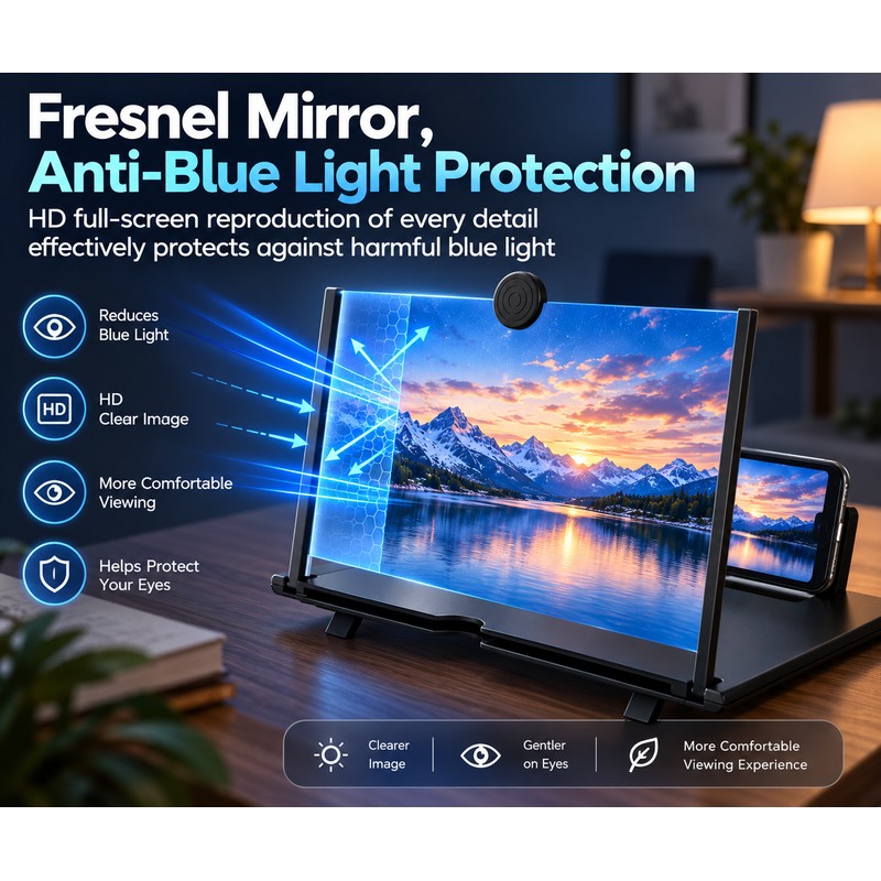 12 Inch Phone Screen Magnifier for Video Viewing – Portable