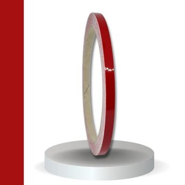 siviwonder Decorative Strips Red Carmine Glossy in 5 mm Width and 10 m Length Sticker Film for Car Boat Jet Ski Model Making Tape Decorative Strips Carmine Red