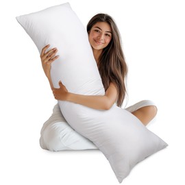 Utopia Bedding Full Body Pillow for Adults (White, 20 x 54 Inch), Long Pillow Insert for Sleeping, Ideal for Side Sleepers | Utopia Bedding