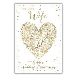 For My Wonderful Wife On Our Golden Anniversary Card 50 Years