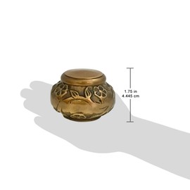 Beautiful Life Urns - Florence Antiqued Brass Keepsake Urn for Ashes - Small Size - NOT Intended for Full Cremation Ash Quantity