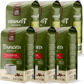Panera Colombian Ground Coffee, Medium Roast With Brown Sugar Hints - Smooth Balanced Everyday Brew, 100% Arabica Beans, Clean Label No Artificial Ingredients - Kosher Certified, 12oz Bag Pack of 6 (72oz Total)