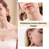 2 Pairs Teardrop Earrings Dupes,Chunky Gold/Silver Hoop Earrings for Women,Chunky