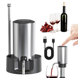 Sporgo Elektrischer Wein Dekanter: Automatischer Weindekanter, Elektrischer Weinausgießer Wiederaufladbar, Dekanter Rotwein, für Partys, Hochzeiten, Bars und Restaurants