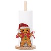 Beeveer Christmas Paper Towel Holder Wooden Gingerbread Towels Paper Holder