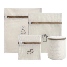 Viiotu 4-Pack Delicates Wash Bag with Zipper, Laundry Bag Travel for Clothes – Wash Bags for Laundry, Socks, Shirts, Dresses & Bra, Mesh Garment Bag for Washing Machine