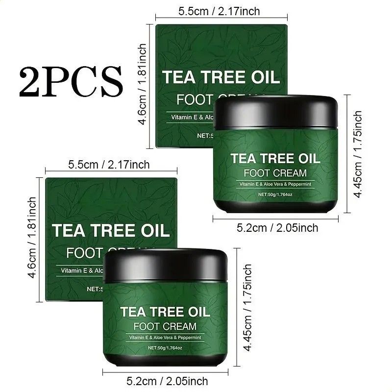 2 Piezas Crema Para Pies Natural Hidratante Duradera