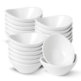 UIBFCWN Ceramic Dipping Bowls, 1.7 Oz Ceramic Soy Sauce Dishes, Porcelain Dipping Sauce Cup Pinch Bowls, Mini Bowl for Side Dishes ketchup Condiment Server Charcuterie BBQ and Party, 20 Pack