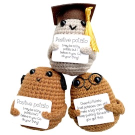 BLECRIS Emotional Support Mini Funny Active Life Positive Potato Birthday Gifts or Room Decor (3 Potato Combination)