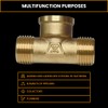 Brass Pipe Tee 1/2" Male x 1/2" Female x 1/2