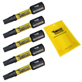 5 x SabreCut SCTX2032_5 32mm T20 TX20 Magnetic Impact Screwdriver Driver Bits Set Torx Heavy Duty