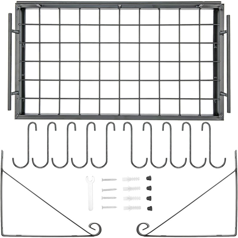 Southern Homewares Classic Pot and Pan Hanging Rack Cast Iron