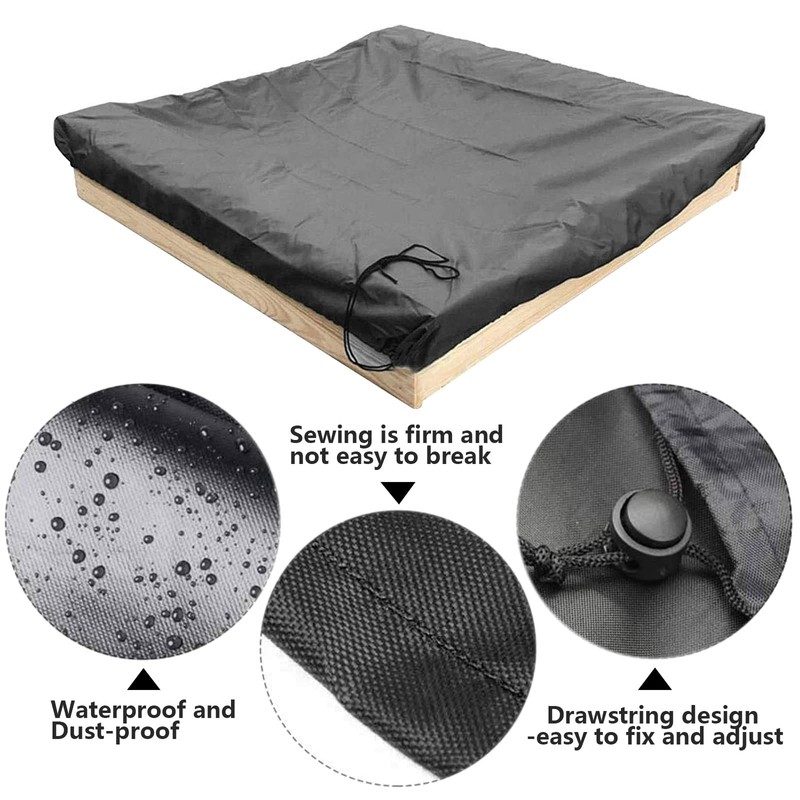 Sandpit Cover, Waterproof Sandpit Cover 150 x 150 cm, Sandpit