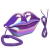 Zunate Electroplate Creative Lip Telephone, Fashionable Funny Multi-Functional Desktop Landline