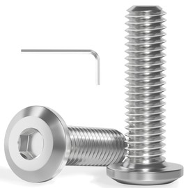 Wavanta M6 Bolts, M6 x 12mm Flat Head Hex Socket Cap Screws Bolts, Full Thread A2 304 Stainless Steel Screws with Hex Key, Ideal for Furniture Assembly/Machinery Repair Pack of 20