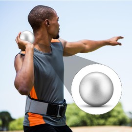 Silipull 2 Pcs Iron Shot Put Ball and Throwing Discus Set 1 kg Training Discus 8 lb Shot Put Track and Field Training Equipment for Boys Girls Beginners School Throwers Outdoor Practice