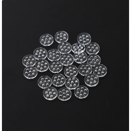 20Pcs 8mm/0.3Inch Clear High Borosilicate Glass Screens Filters with Holes 7 Honeycomb Holes Filter Screen