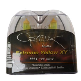 HELLA H71071132 Optilux Extreme Yellow Light Bulbs H11 12V 55W Pack of 2