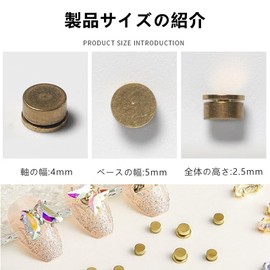 QuickYen Nail Parts Spinner 20 Pcs Rotating Pedestal Nail Parts 3D Nail Art Rotary Bearing for Women Girls DIY Craft Jewelry Accessories (20pcs (4*5*2.5))