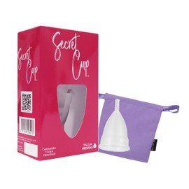 Copa Mestrual Femenina Secret Cup kit copa + Bolsa transportadora, Ecologica e Reutilizable, Tamaño a elegir (Mediana)