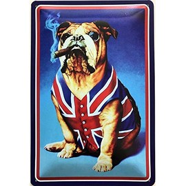 Deko 7 Tin Sign 30 x 20 cm Dog UK England Cigar