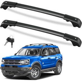 FengYu 300lb Lockable Roof Rack Cross Bars Compatible with Ford Bronco Sport Base & Bigbend & Outer Banks & Badlands & First Edition 2021-2025 Aluminum Crossbars Rails Cargo Racks Luggage