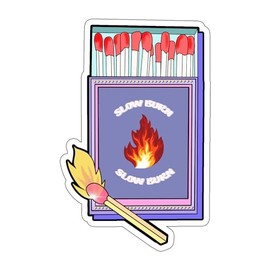 Slow Burn Book Trope Match Box Waterproof Sticker, Let it Burn Bookish Trope Sticker, Reader Sticker, Book Lover Gift, Smutty, Readings, Book stickeer, Kindle Sticker (2 inch)…