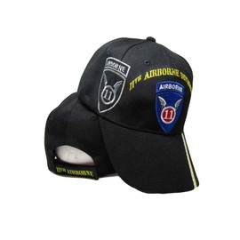 U.S. Army 11th Airborne Division Angels Black Shadow Embroidered Cap Hat