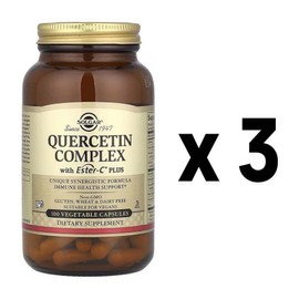 Solgar Quercetin Complex with Ester C Plus Veggie Capsules 100 tablets (3) / 솔가 퀘르세틴 컴플렉스 위드 에스터C 플러스 베지캡슐 100정 3개