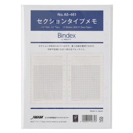 Nippon Performance Association Management Center Noushitsu Organizer, Refill, A5, Section Type Memo, 100 Sheets A5461