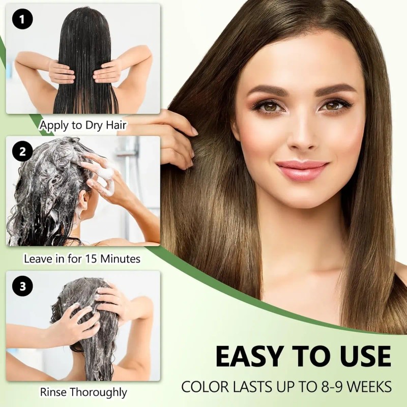 Champú Tinte Cabello Castaño Claro Semipermanen