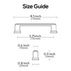 Alzassbg 10 Pack Matt Gold Cabinet Pulls, 3-3/4 Inch(96mm) Hole