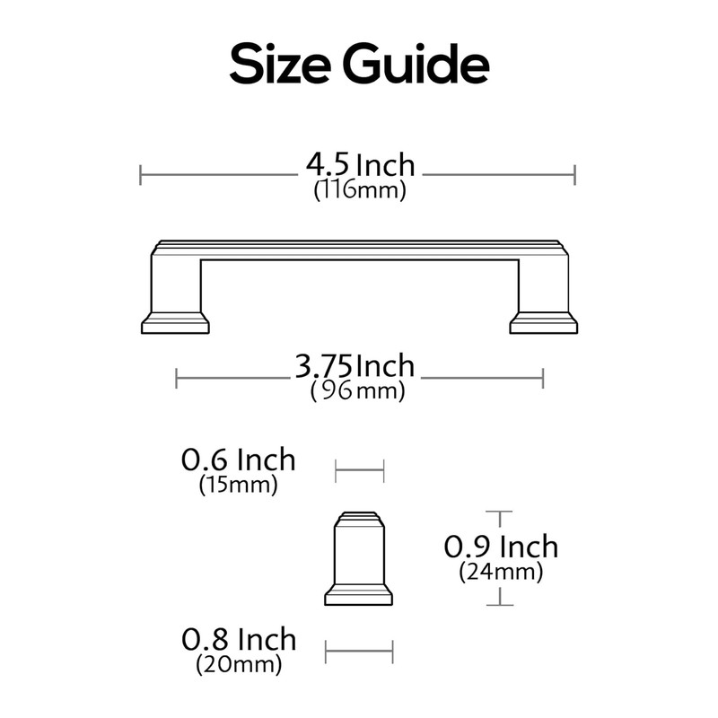 Alzassbg 10 Pack Matt Gold Cabinet Pulls, 3-3/4 Inch(96mm) Hole