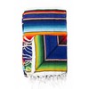 Del Mex Mexican Serape Blanket (X-Large, Blue)