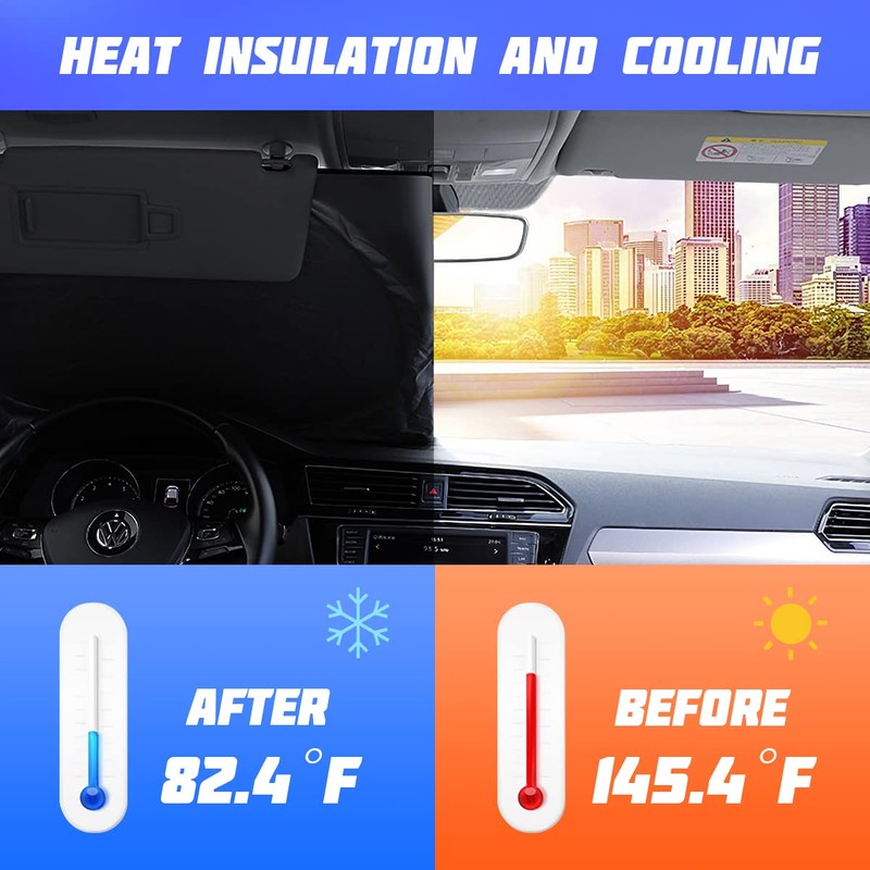 Car Window Shade, 6Pack Set Auto Sun Shades for Side