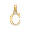 Jewelry Affairs Solid 14K Gold Polished Block Initial Letter Pendant