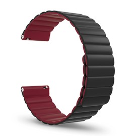 Magnetic Watch Band, Silicone Watch Strap Quick Release Smart Watch Bands 20mm 22mm for Galaxy Watch 42mm 46mm Gear S2 S3 Classic Frontier Active 2 40mm Sport Forerunner Fenix Instinct GT Versa Blaze