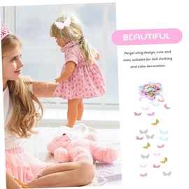 EXCEART 100pcs Multi-Function Angel Wing Angel Wings Ornaments Angel Wings for Crafts Sock Angel Wing Craft Angel Wings Doll DIY Angel Wing Tiara Dreses Household Patch Polyester