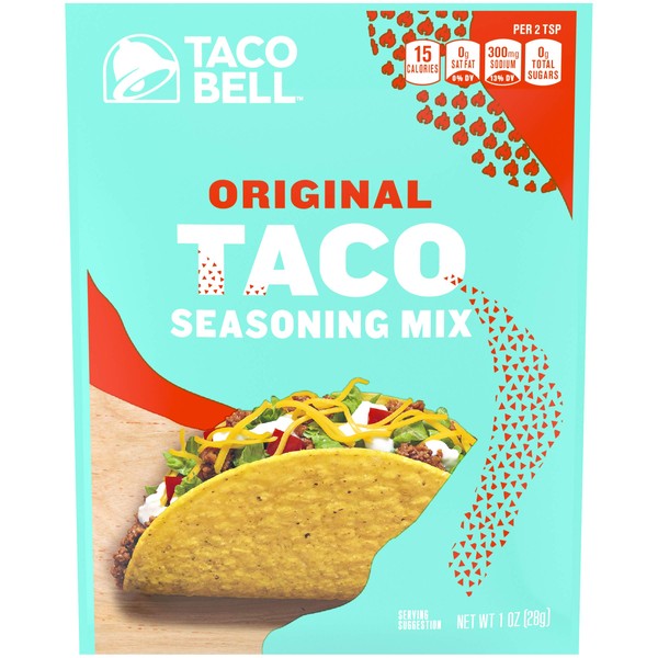 Taco Bell Mezcla de condimentos de taco 1 oz (24 paquetes)